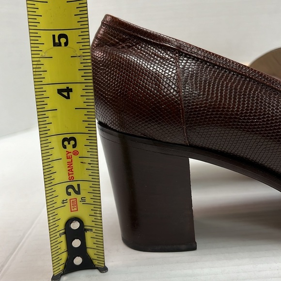 Vintage Joan Helpern Signature Snakeskin Pump Loafers 10 (w/dust bags & box) - Picture 11 of 11